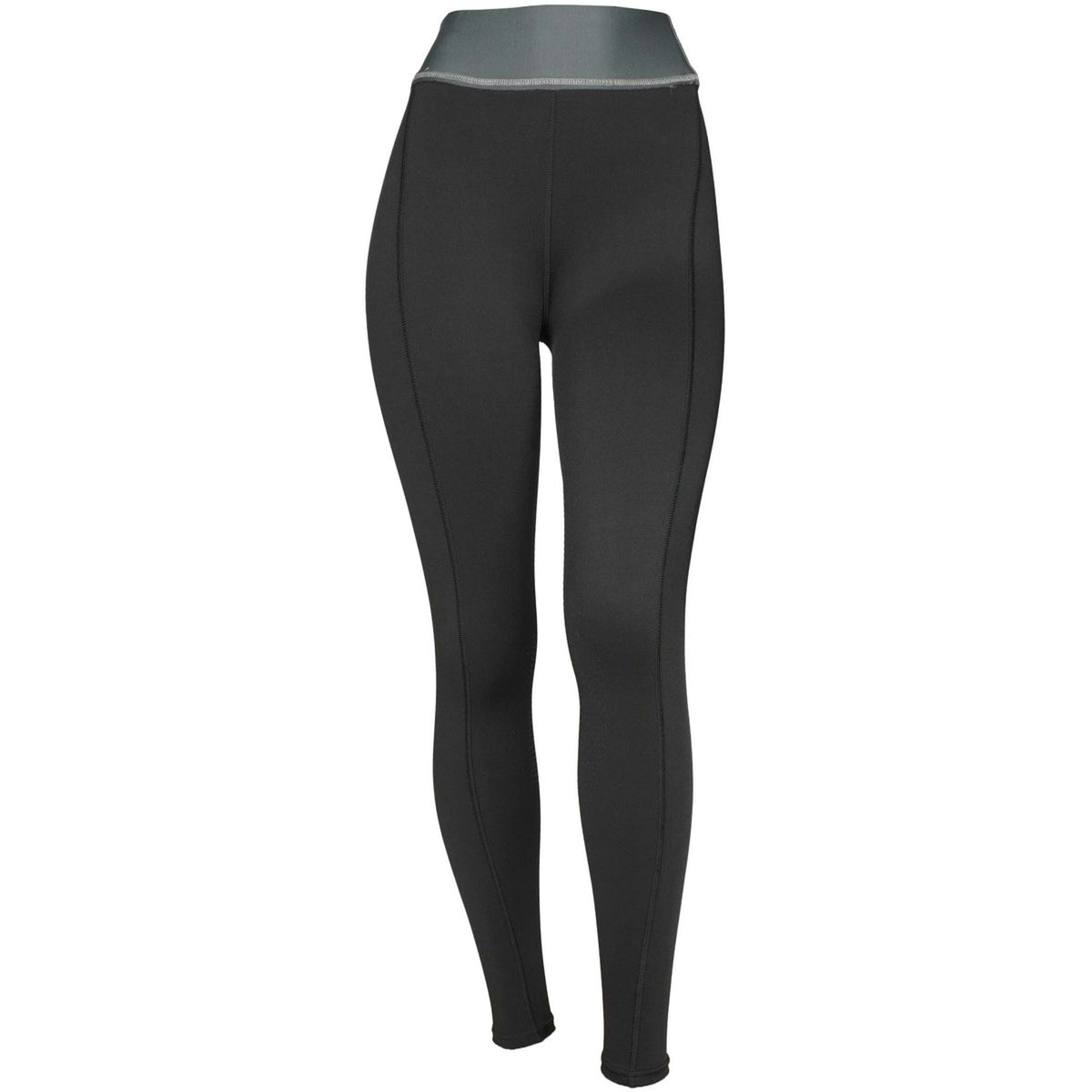 EQUITHÈME Legging de Equitación Tea Pull-On Rodilleras de Silicona Negro/Kaki