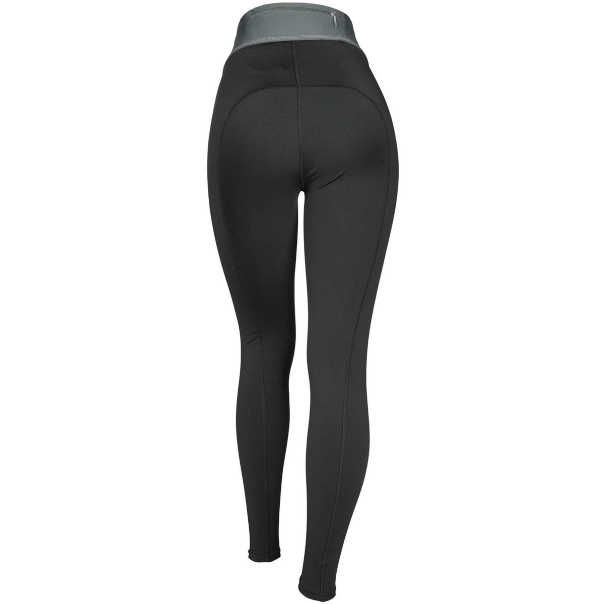 EQUITHÈME Legging de Equitación Tea Pull-On Rodilleras de Silicona Negro/Kaki