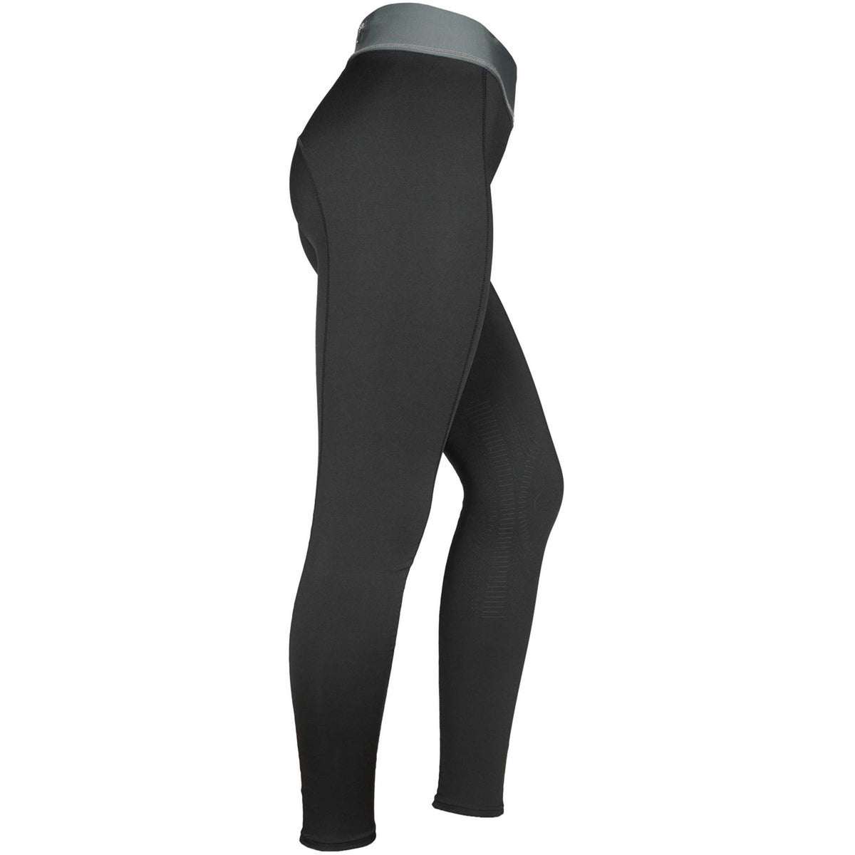 EQUITHÈME Legging de Equitación Tea Pull-On Rodilleras de Silicona Negro/Kaki
