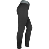 EQUITHÈME Legging de Equitación Tea Pull-On Rodilleras de Silicona Negro/Kaki