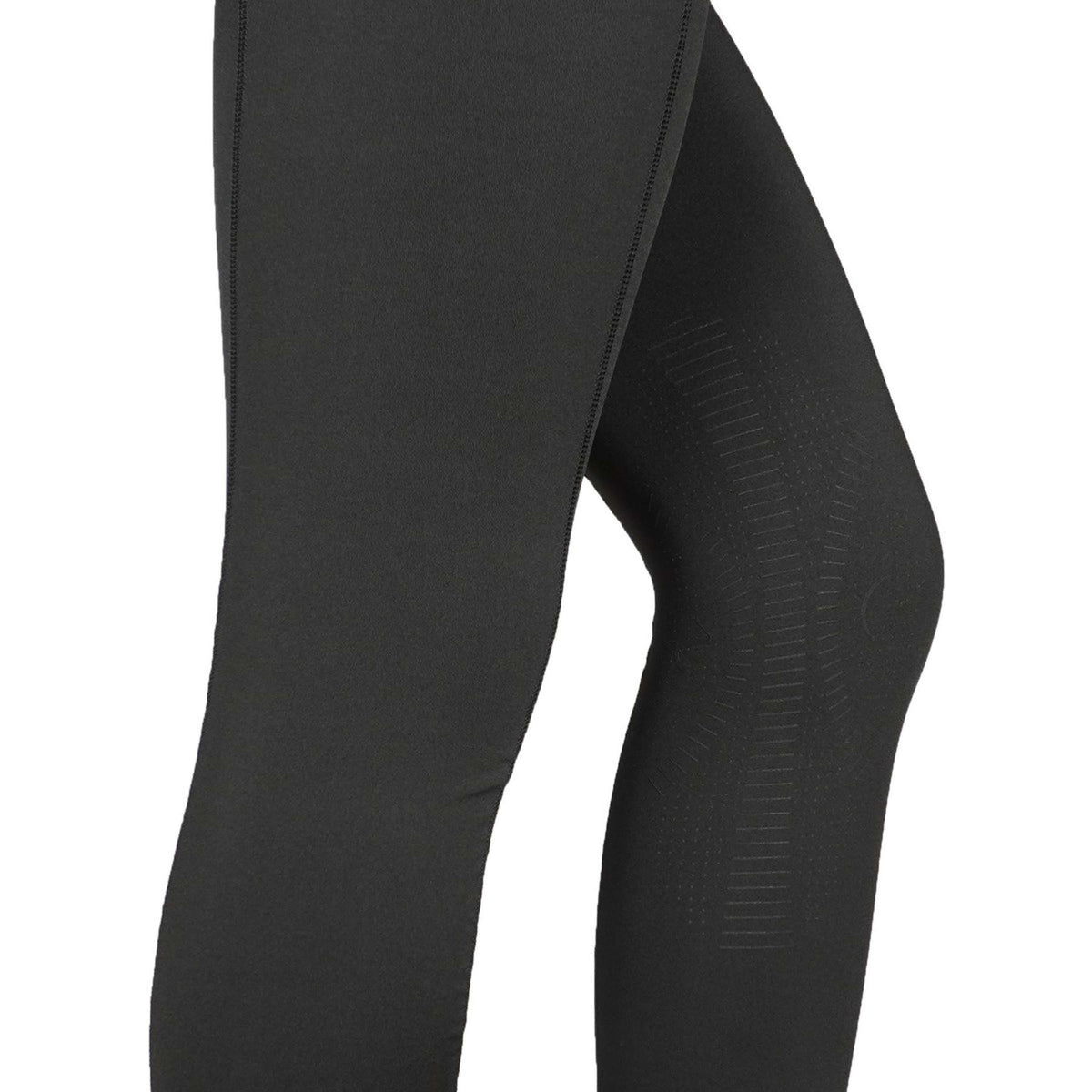 EQUITHÈME Legging de Equitación Tea Pull-On Rodilleras de Silicona Negro/Kaki