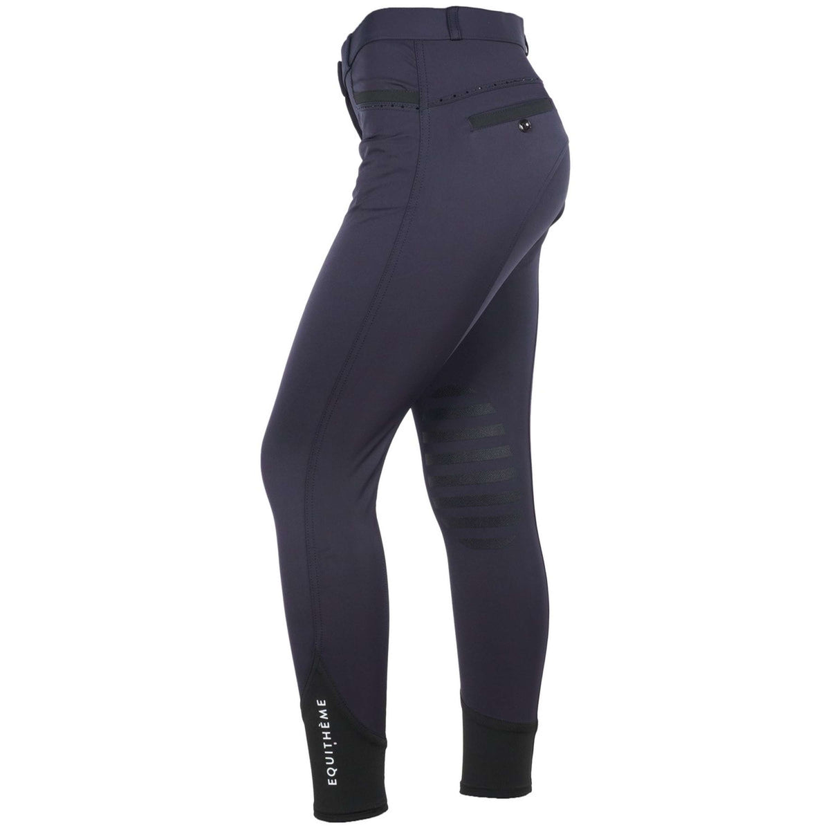 EQUITHÈME Pantalón de Equitación Safir Rodilleras de Silicona Azul marino/Negro