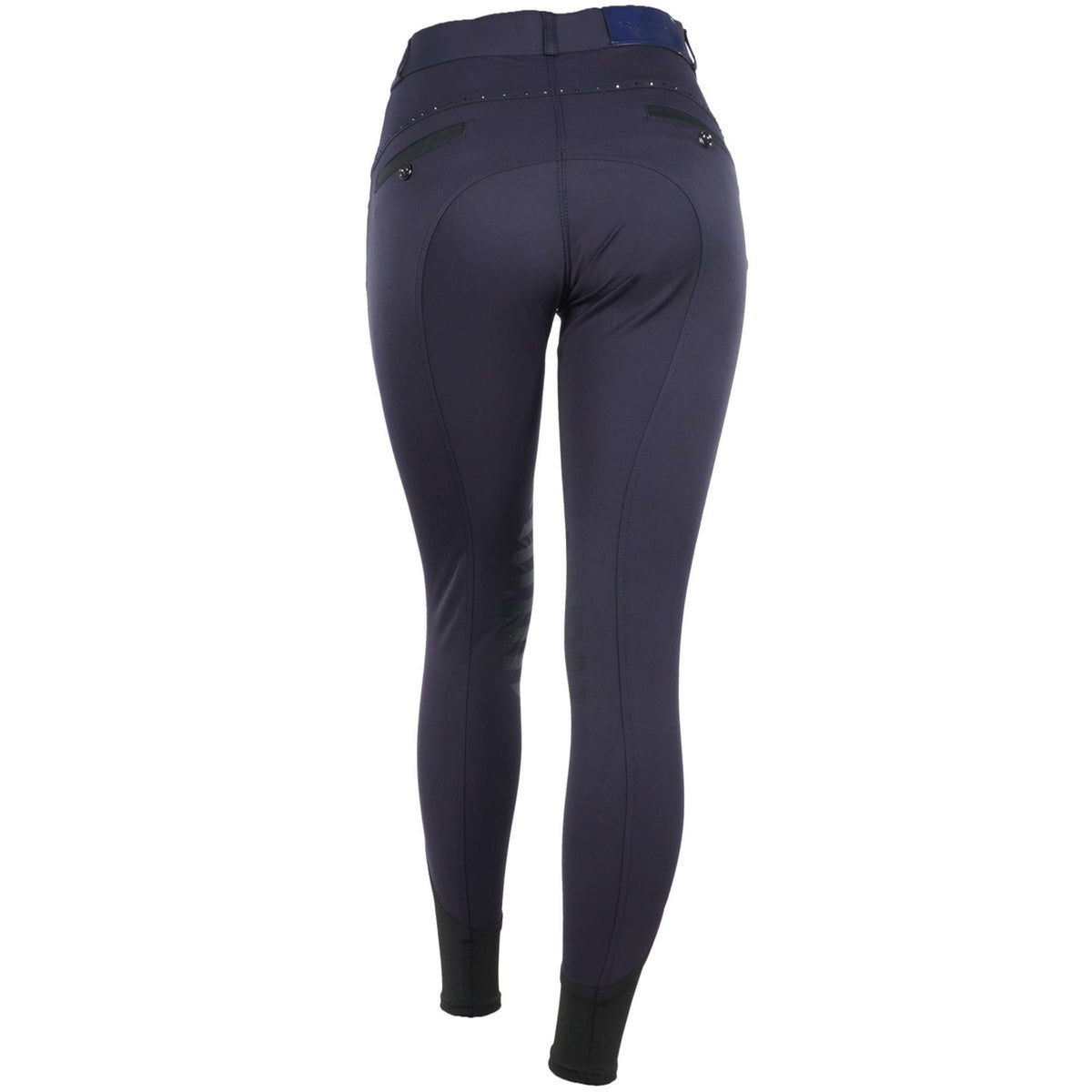 EQUITHÈME Pantalón de Equitación Safir Rodilleras de Silicona Azul marino/Negro