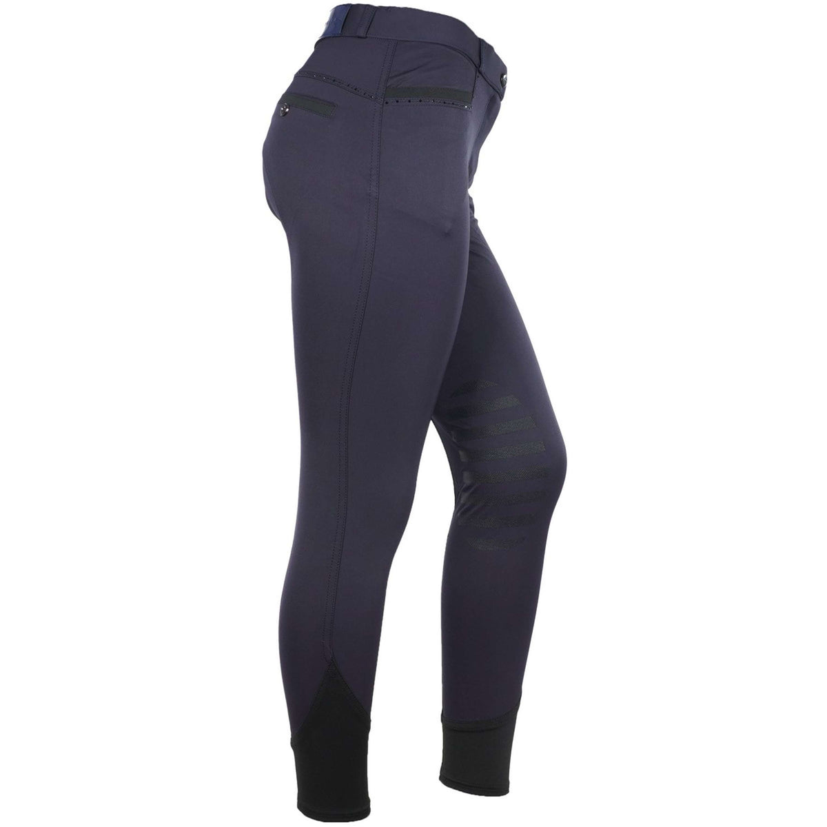 EQUITHÈME Pantalón de Equitación Safir Rodilleras de Silicona Azul marino/Negro