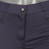 EQUITHÈME Pantalón de Equitación Safir Rodilleras de Silicona Azul marino/Negro