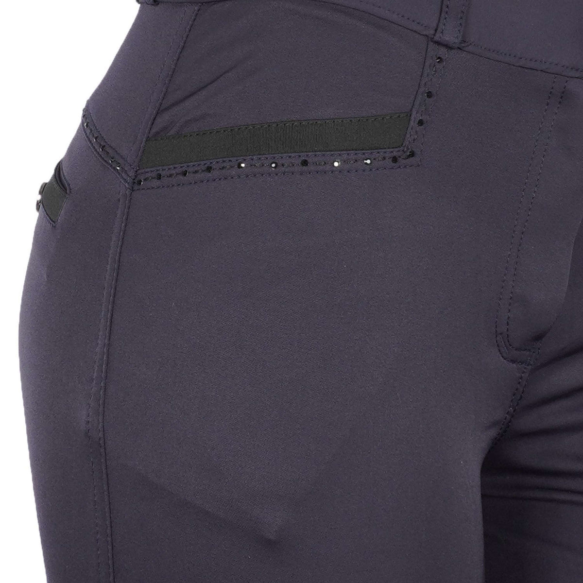 EQUITHÈME Pantalón de Equitación Safir Rodilleras de Silicona Azul marino/Negro