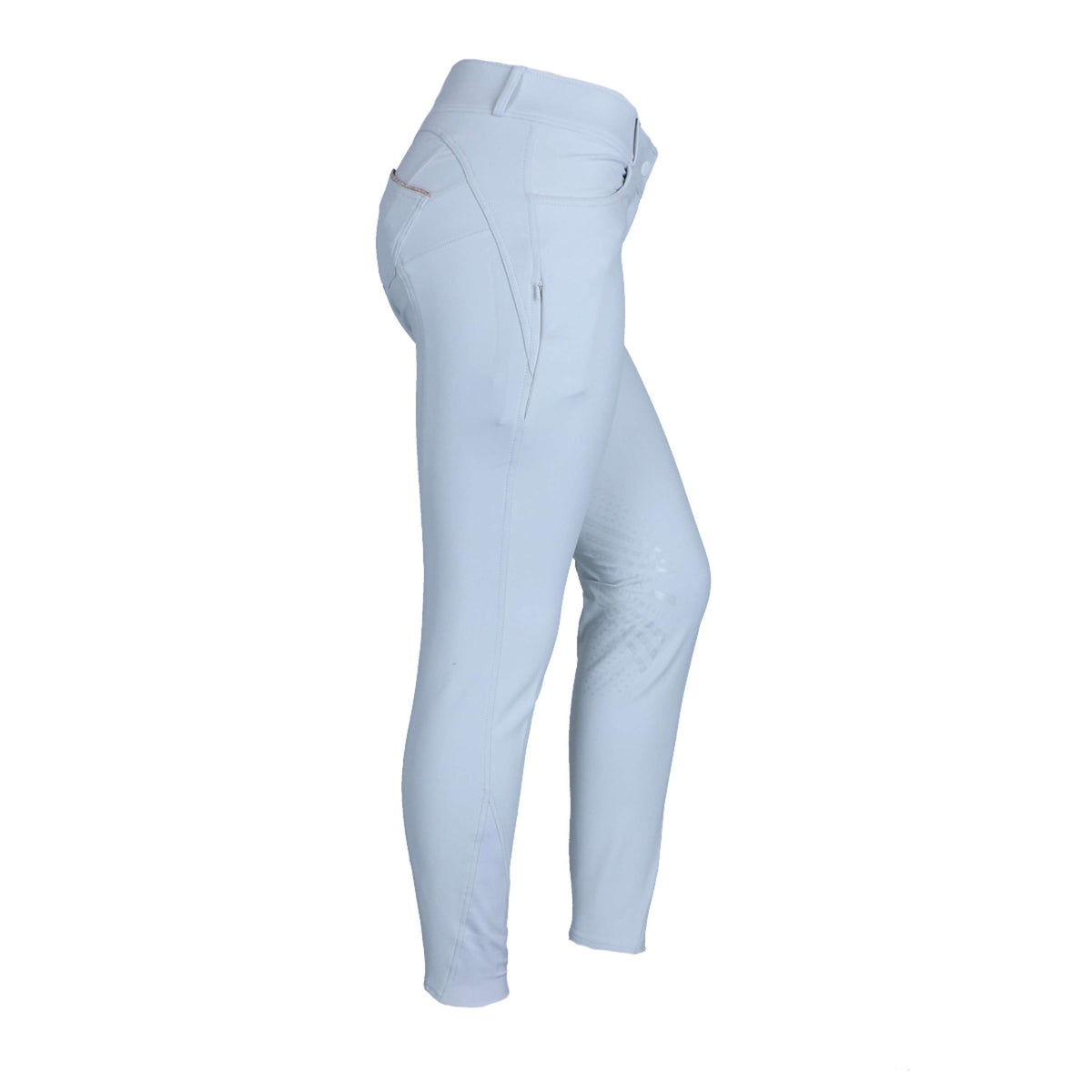 EQUITHÈME Pantalón de Equitación Bella Push-Up Rodilleras de Silicona Blanco