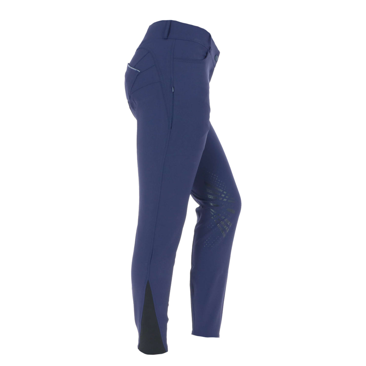 EQUITHÈME Pantalón de Equitación Bella Push-Up Rodilleras de Silicona Azul Marino