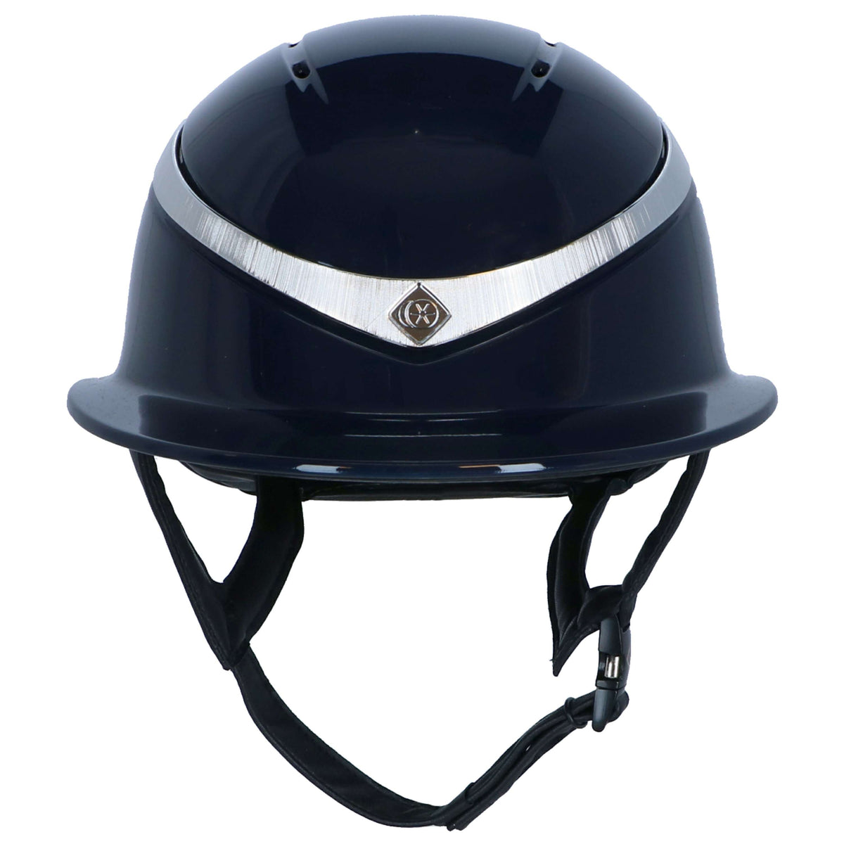 Charles Owen Gorra Halo Luxe Navy/Platino Brillo