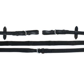 Schockemöhle Riendas Durasoft Grip Caucho Negro/Plata