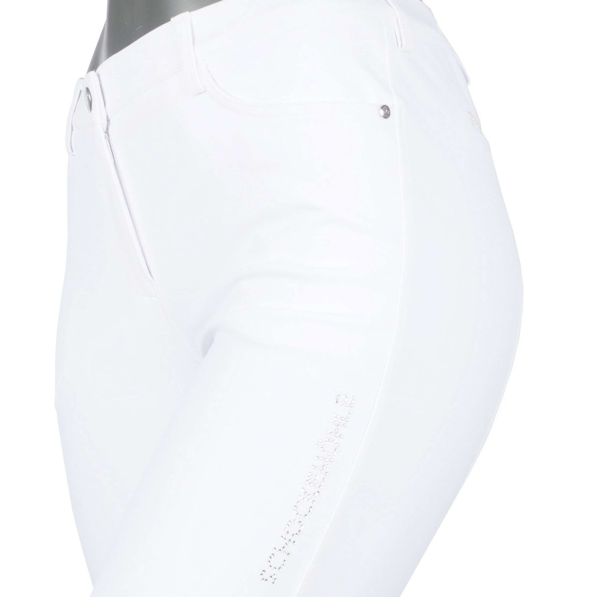 Schockemöhle Pantalón de Equitación Equinox Chayenne Full Grip Blanco