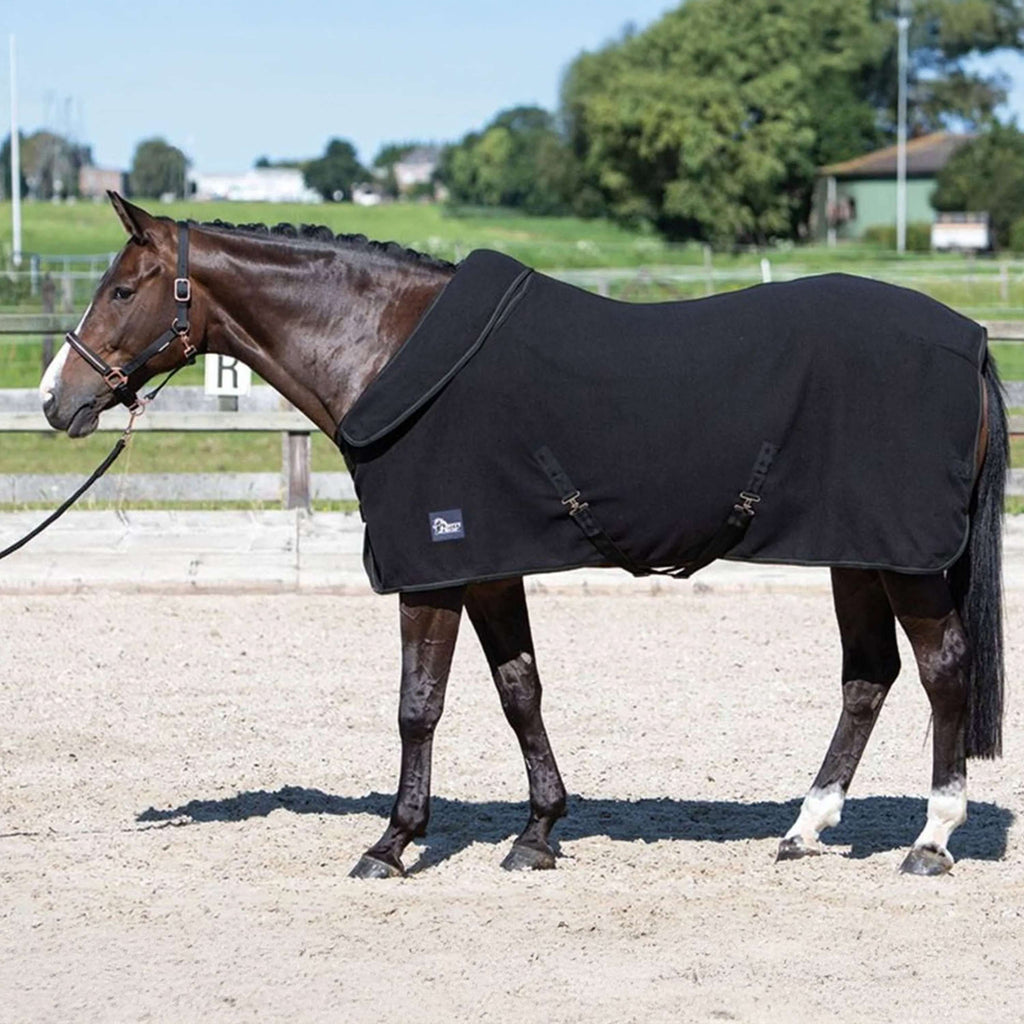 Harry's Horse Manta de Forro Polar con Cuello Enrollable Negro