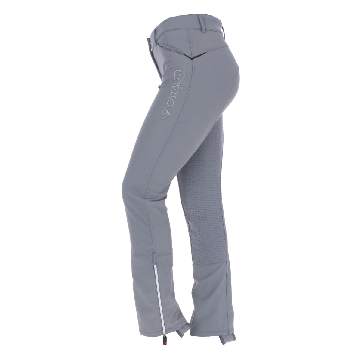 Catago Pantalones Jodhpur. Solrun Softshell Asiento de Silicona Gris