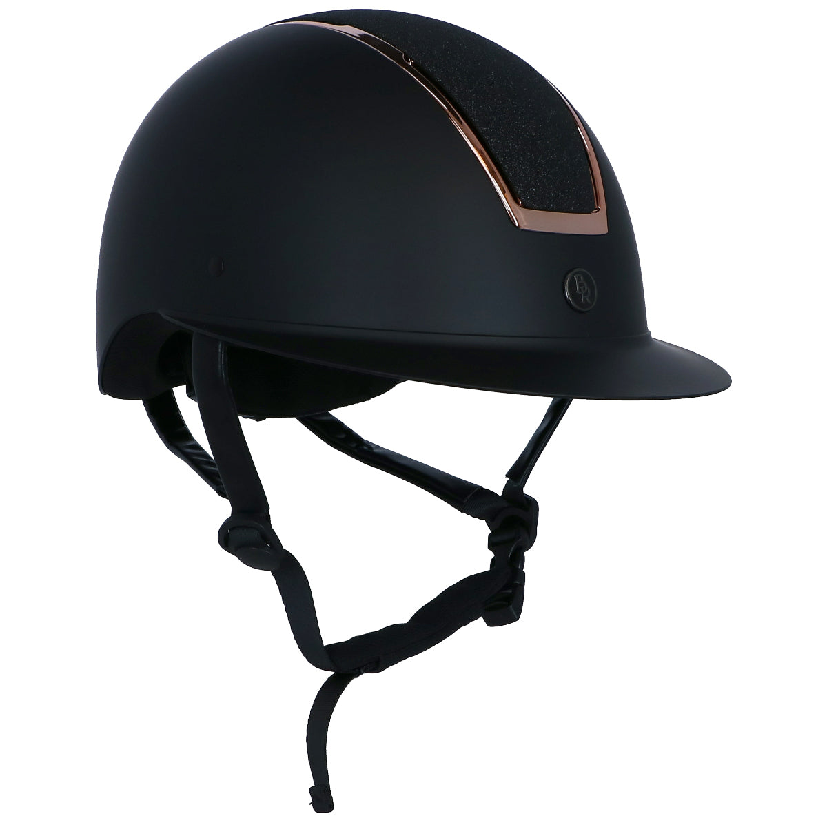 BR Casco de Equitación Omega Painted Glitter Negro/Rosa