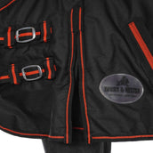 HB Alfombra de Exterior 300g Negro Rojo