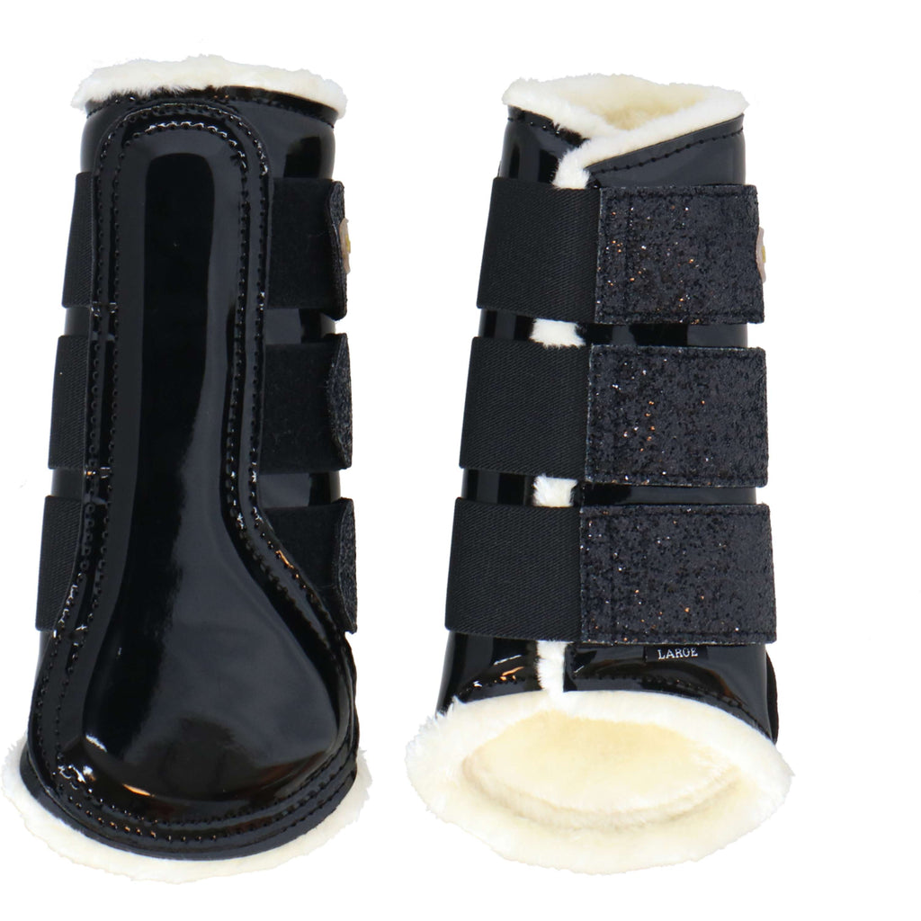 HB Protectores de piernas Gold Rush Glitter Negro