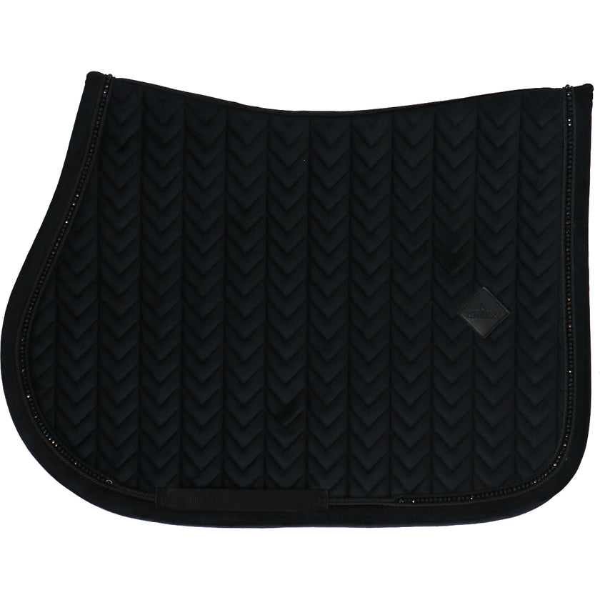 Kentucky Horsewear Mantilla Velvet Pearls Springen Negro