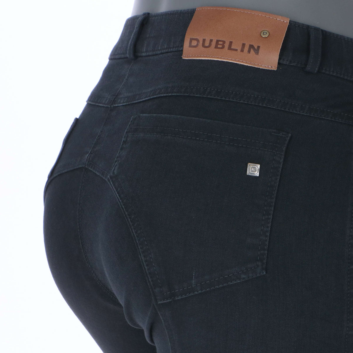 Dublin Pantalón de Equitación Shona Parche de rodilla Denim Ceniza