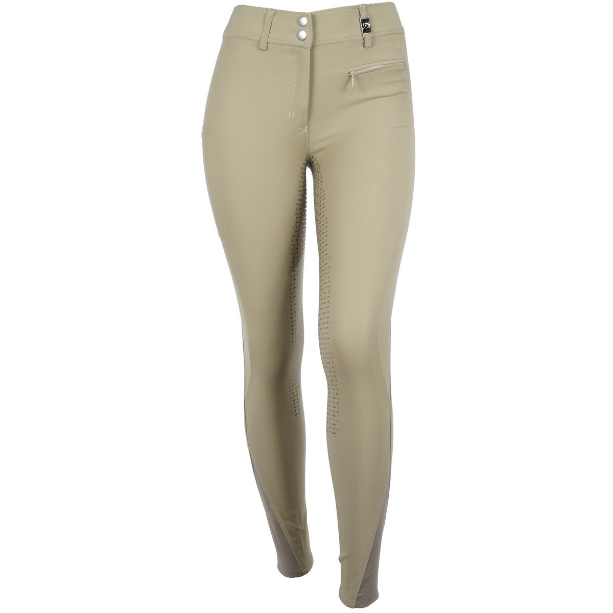 HKM Pantalón de Equitación Lea Silicon Full Grip Verde oliva
