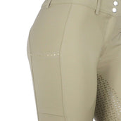 HKM Pantalón de Equitación Lea Silicon Full Grip Verde oliva