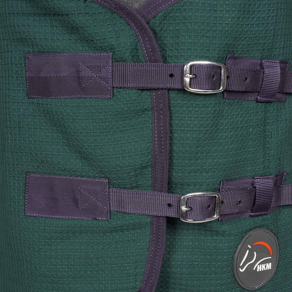 HKM Manta de Establo Oakland Waffeloptik Verde Oscuro