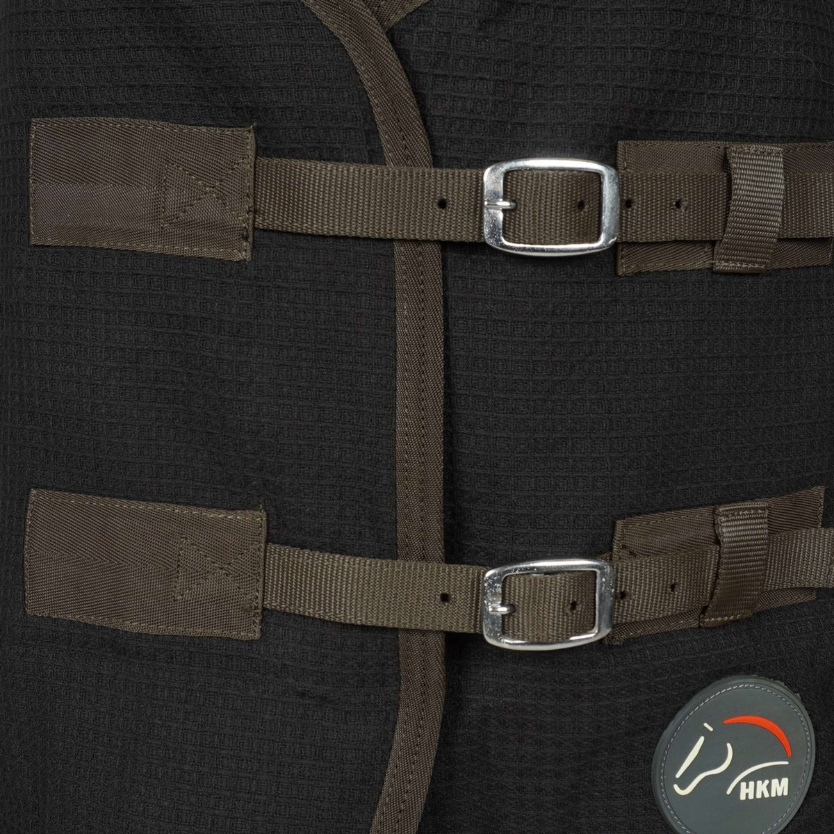 HKM Manta de Establo Oakland Waffeloptik Negro