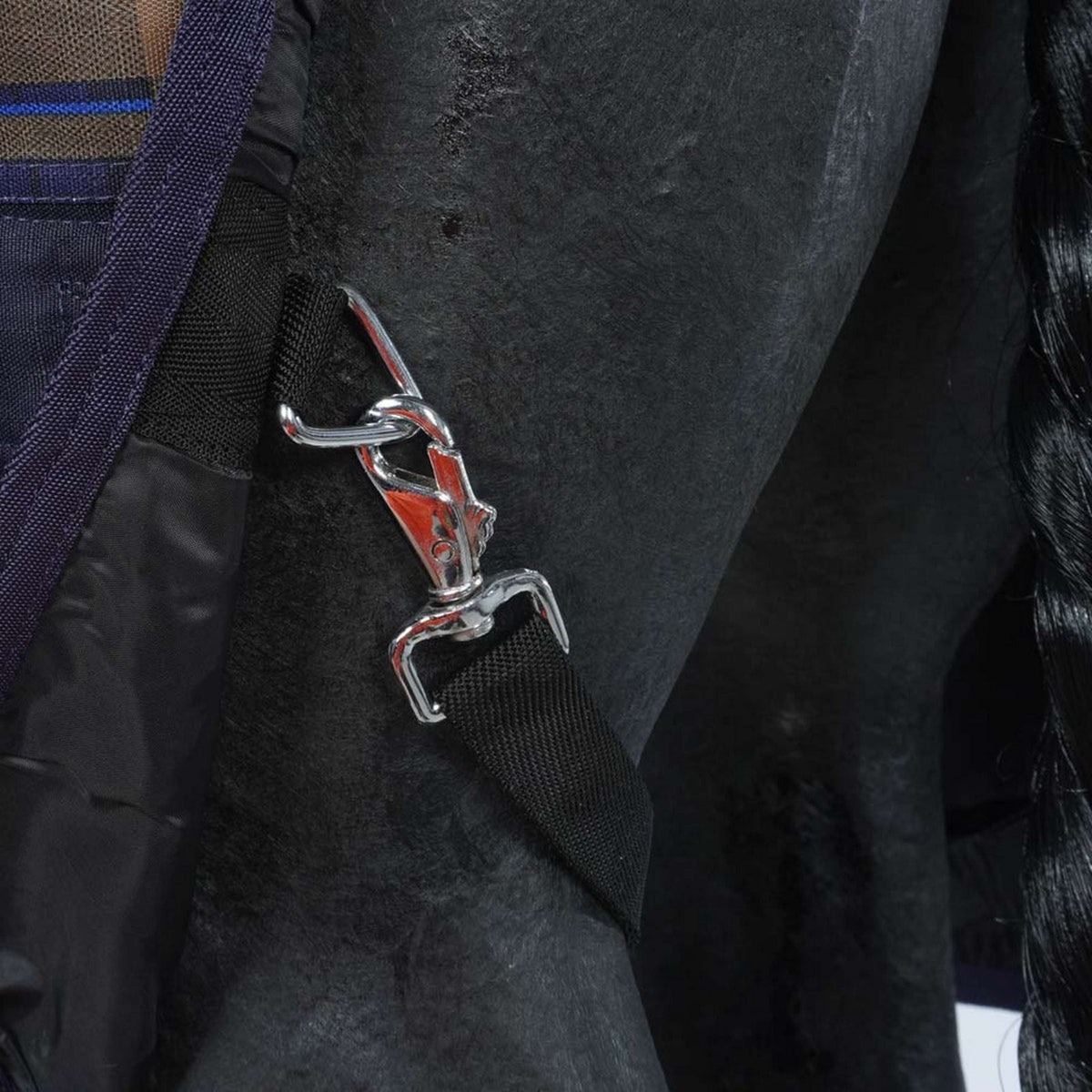 HKM Manta de Cuello Alto Providence Karo 1200D 300g Relleno de Algodón Marino Marron a cuadros