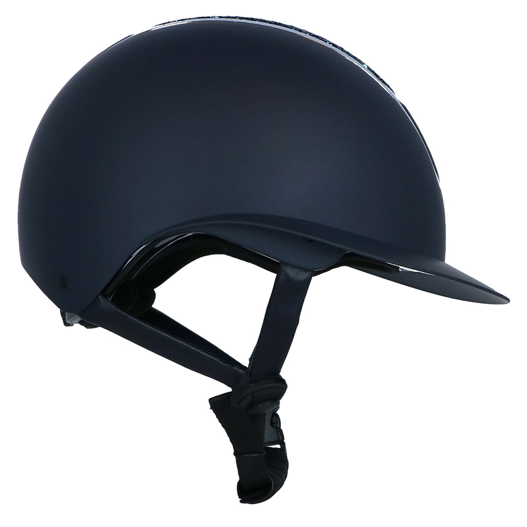 HKM Casco Glamour Shield Azul oscuro/Plata