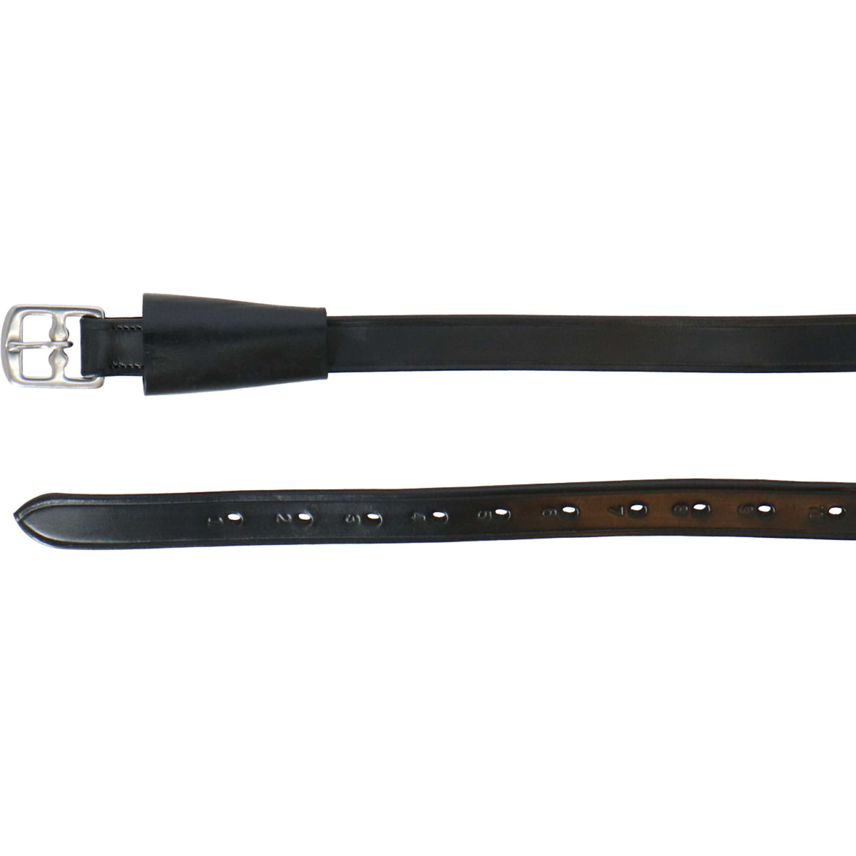 F.R.A. Correas de estribo 22mm Cuero Negro