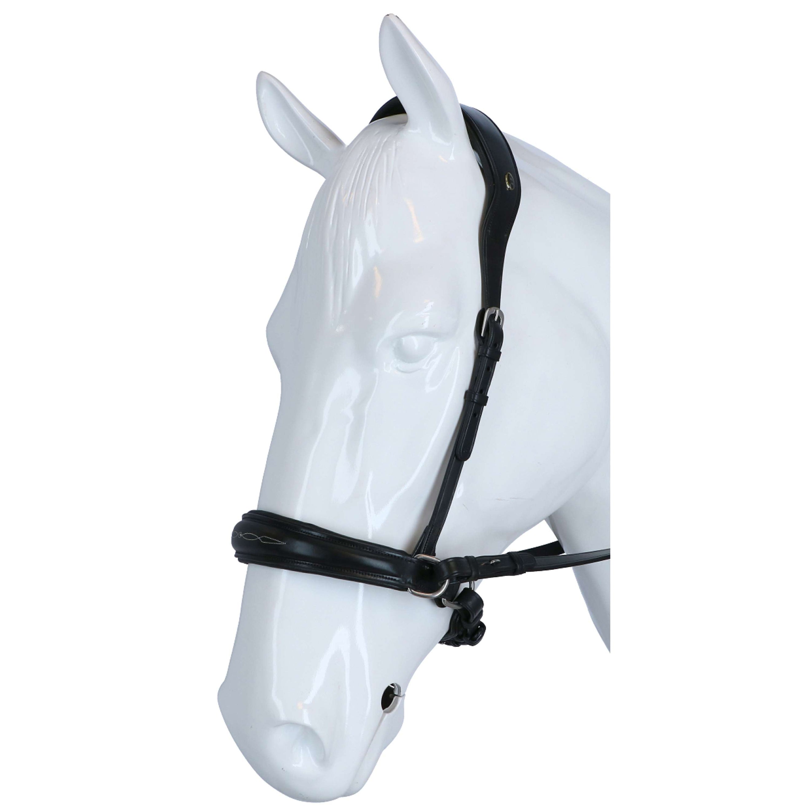 F.R.A. Brida sin Bocado Alizée Mistral Side Pull Rein in Goma Negro