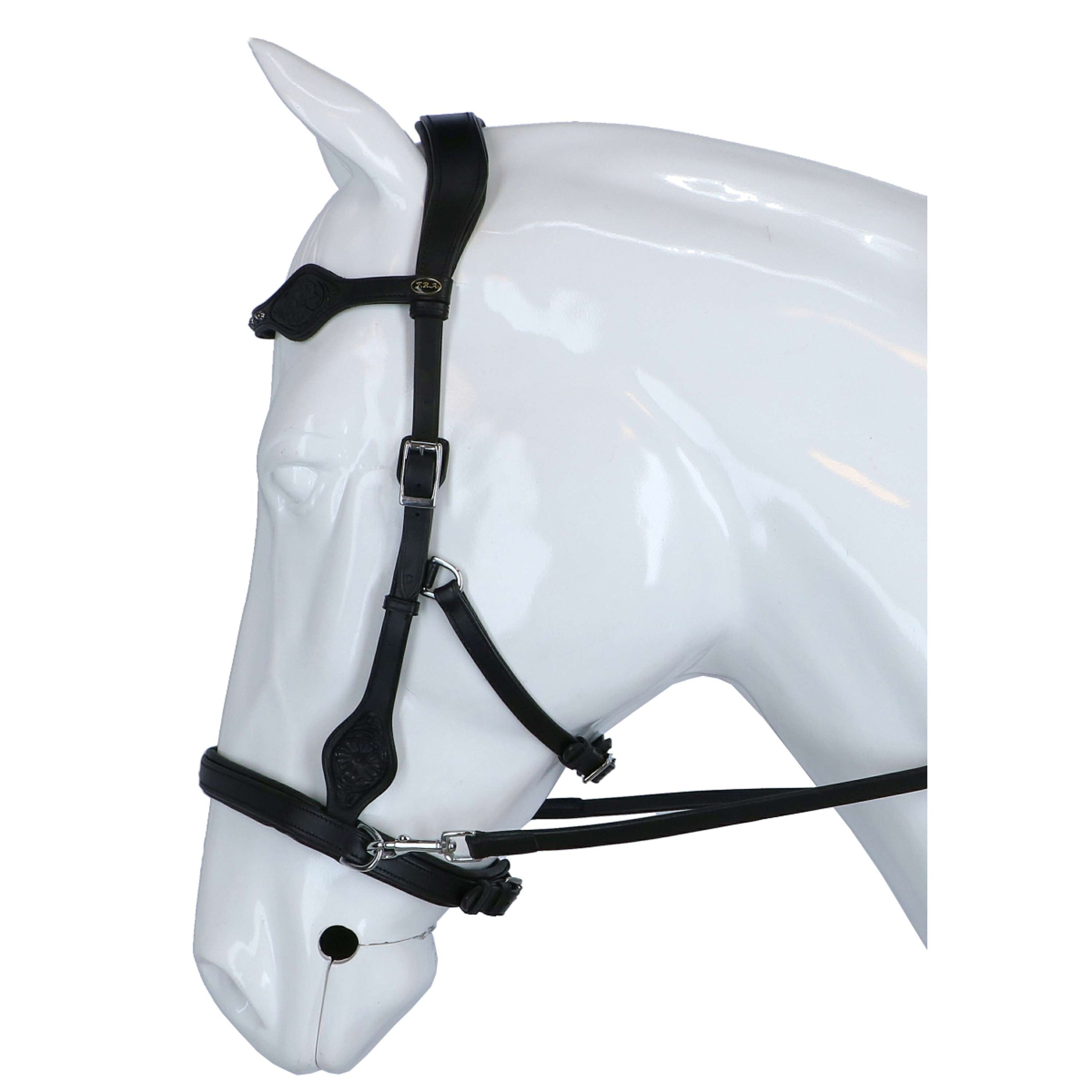 F.R.A. Brida sin Bocado Dandy Side Pull Rein Negro F.R.A. Brida sin Bocado Dandy Side Pull Rein Negro