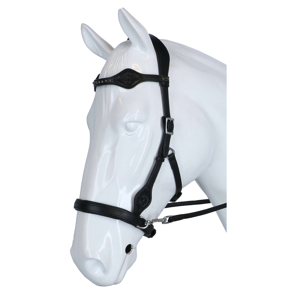 F.R.A. Brida sin Bocado Dandy Side Pull Rein Negro