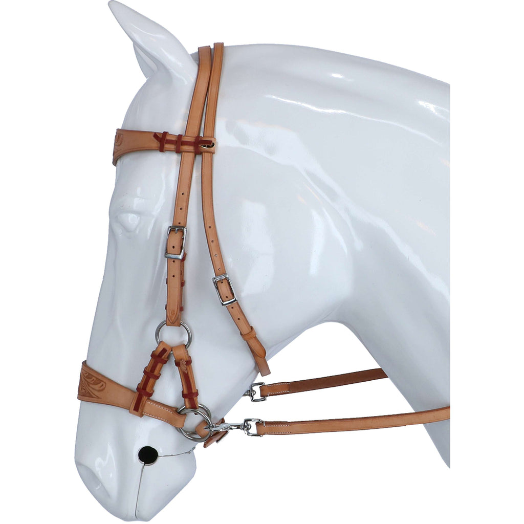 F.R.A. Brida sin Bocado Diego Side Pull Riendas Western Natural