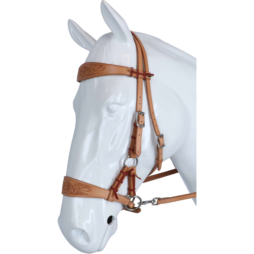 F.R.A. Brida sin Bocado Diego Side Pull Riendas Western Natural