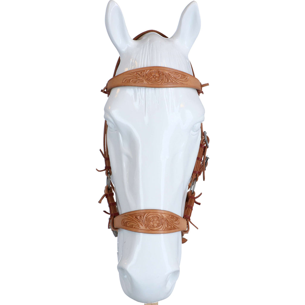 F.R.A. Brida sin Bocado Diego Side Pull Riendas Western Natural