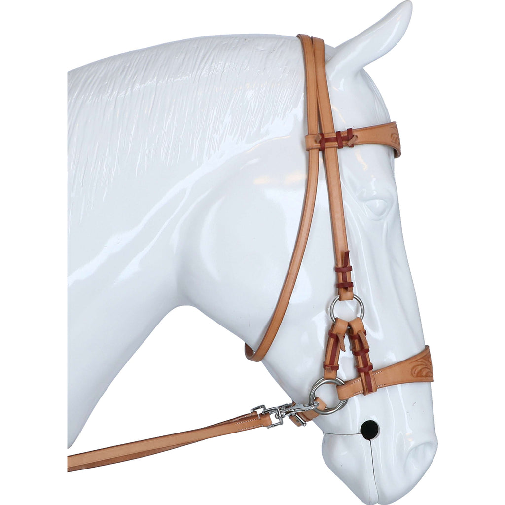 F.R.A. Brida sin Bocado Diego Side Pull Riendas Western Natural