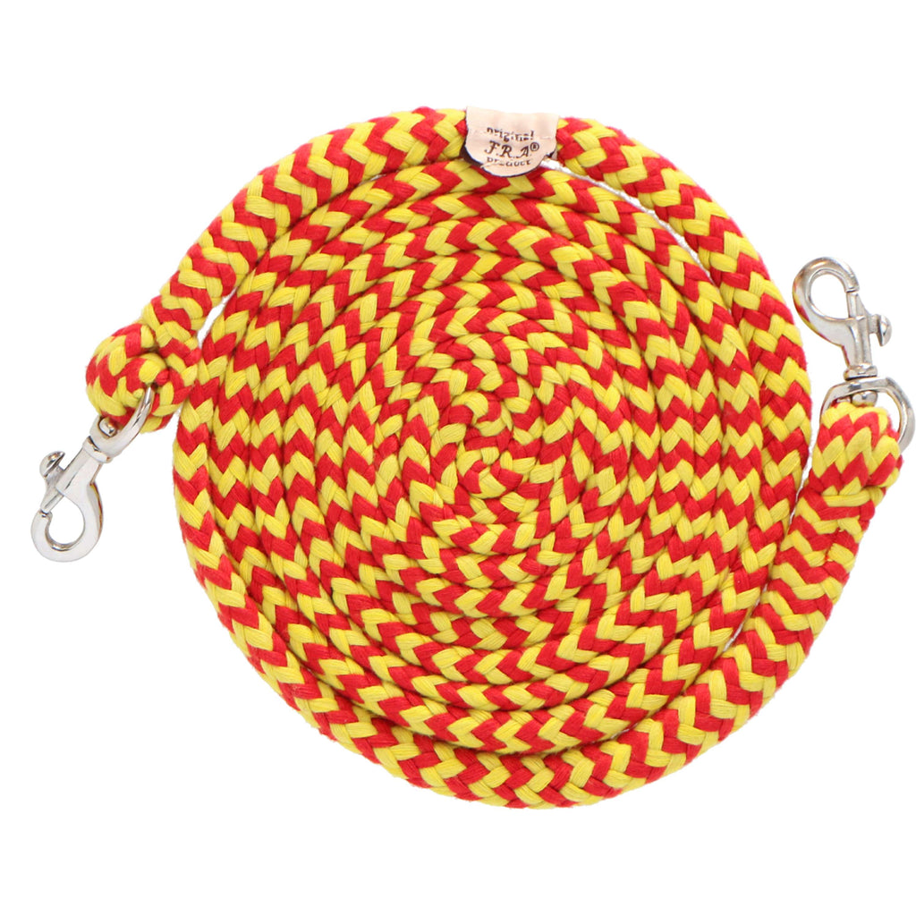 F.R.A. Riendas Madora Algodón Trenzado Rojo/Amarillo