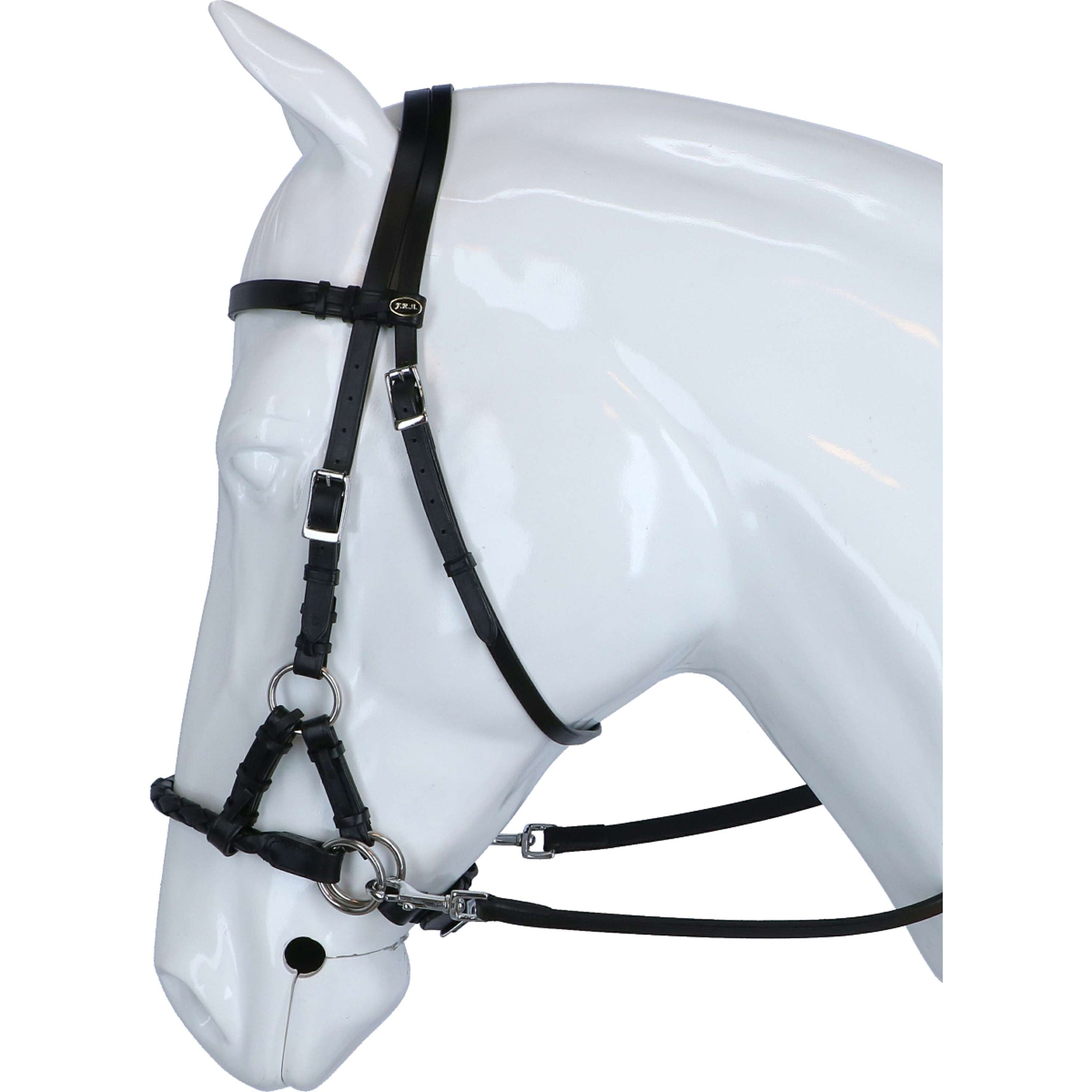 F.R.A. Brida sin Bocado Pariba Side Pull Rein Negro F.R.A. Brida sin Bocado Pariba Side Pull Rein Negro