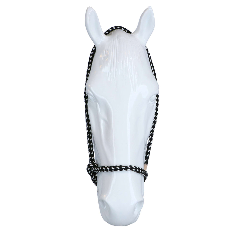 F.R.A. Cabestro de Manejo Shiraz con Cuerda Fija Negro/Blanco