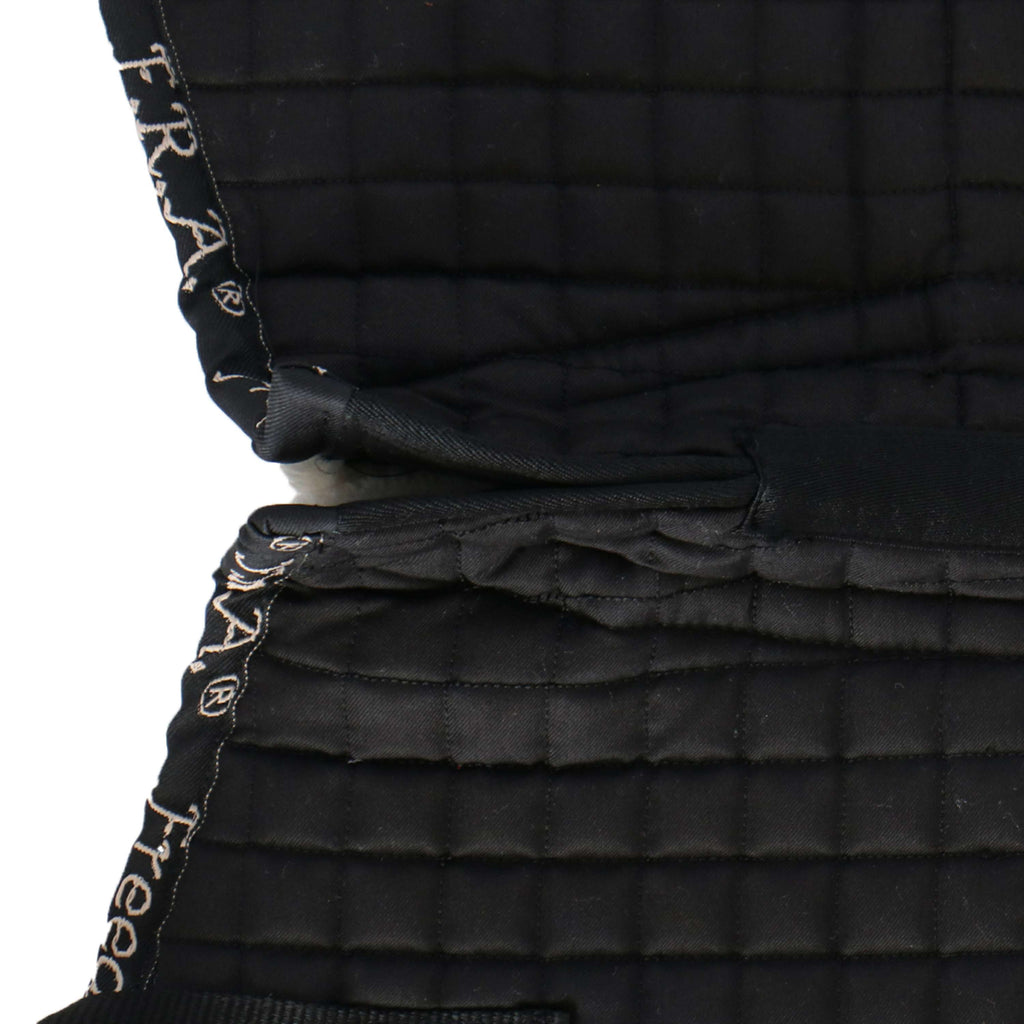 F.R.A. Manta de silla Unica con Bolsas para Silla de Montar Sin Árbol Negro