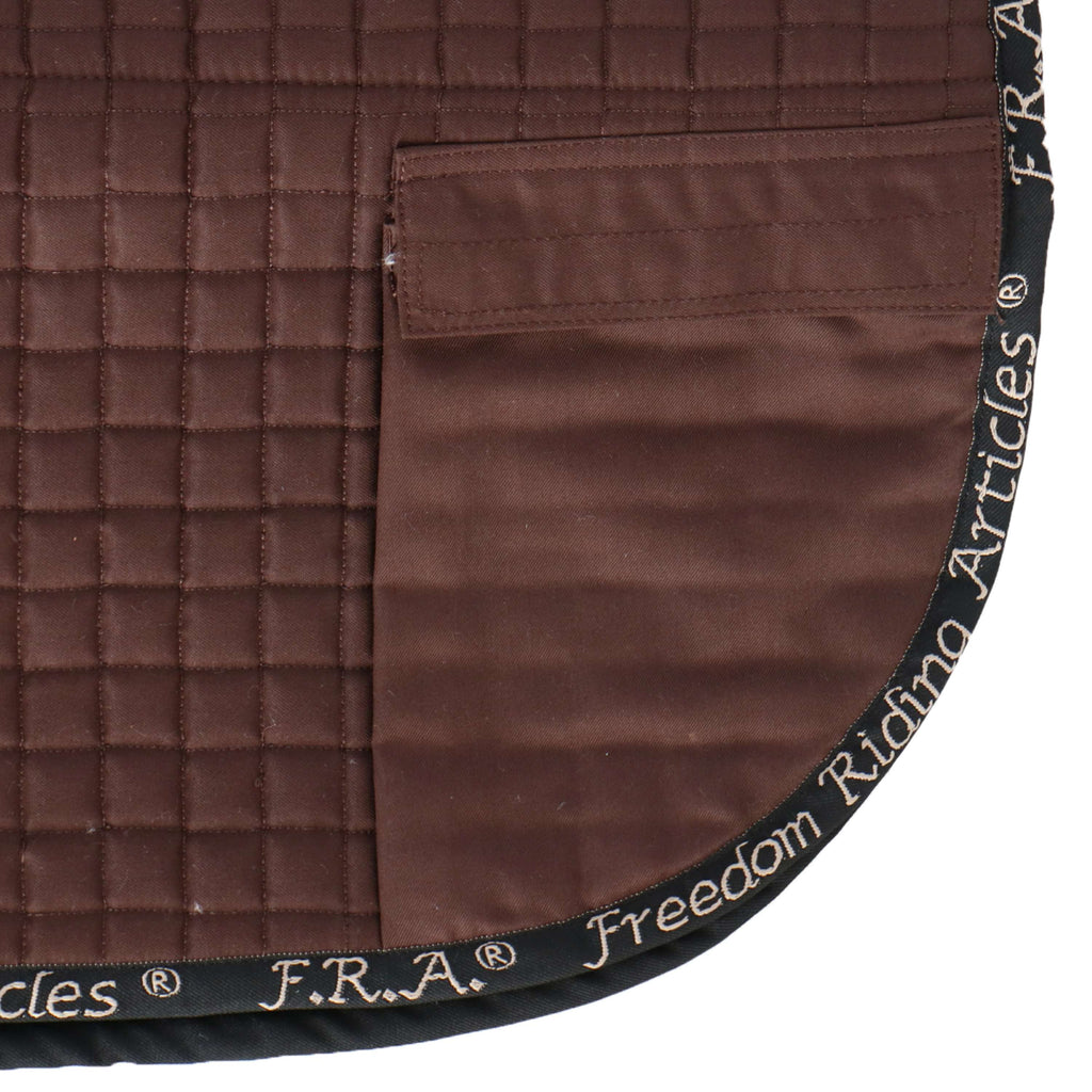 F.R.A. Manta de silla Unica con Bolsas para Silla de Montar Sin Árbol Marron
