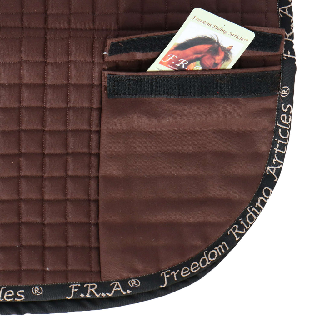 F.R.A. Manta de silla Unica con Bolsas para Silla de Montar Sin Árbol Marron