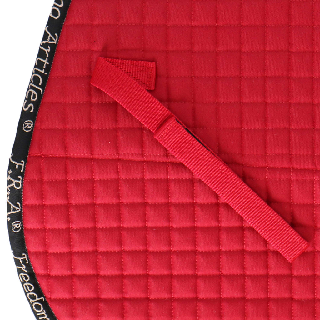 F.R.A. Manta de silla Unica con Bolsas para Silla de Montar Sin Árbol Rojo