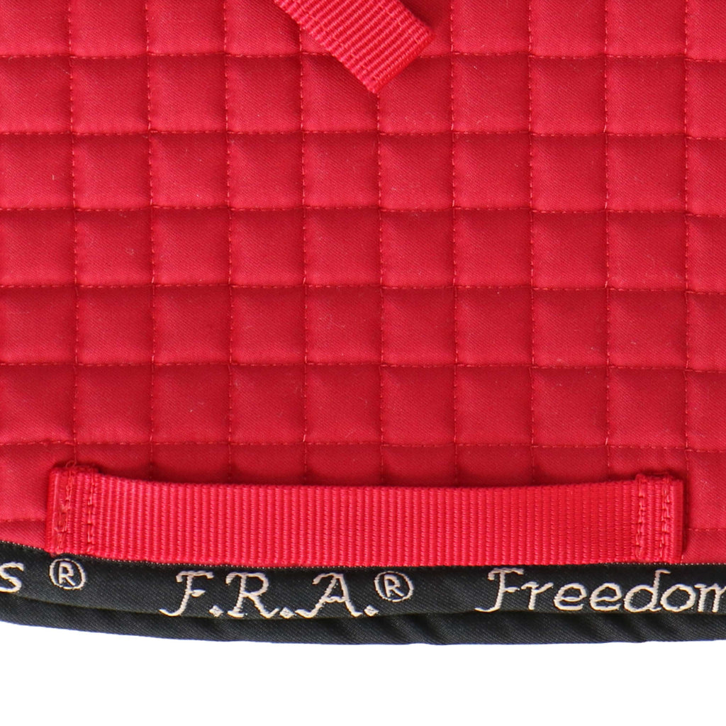 F.R.A. Manta de silla Unica con Bolsas para Silla de Montar Sin Árbol Rojo