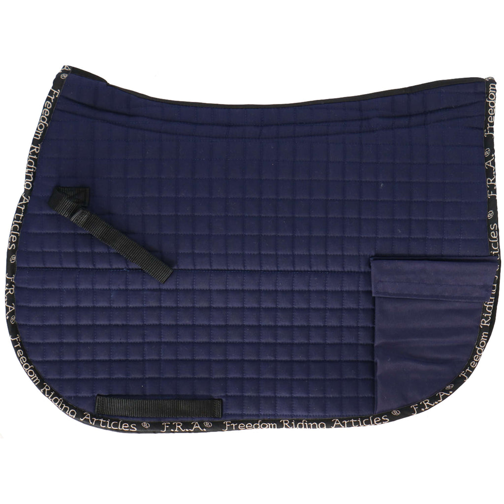 F.R.A. Manta de silla Unica con Bolsas para Silla de Montar Sin Árbol Azul