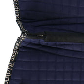 F.R.A. Manta de silla Unica con Bolsas para Silla de Montar Sin Árbol Azul