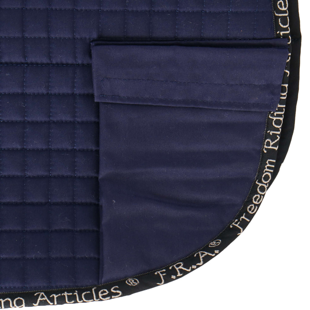 F.R.A. Manta de silla Unica con Bolsas para Silla de Montar Sin Árbol Azul