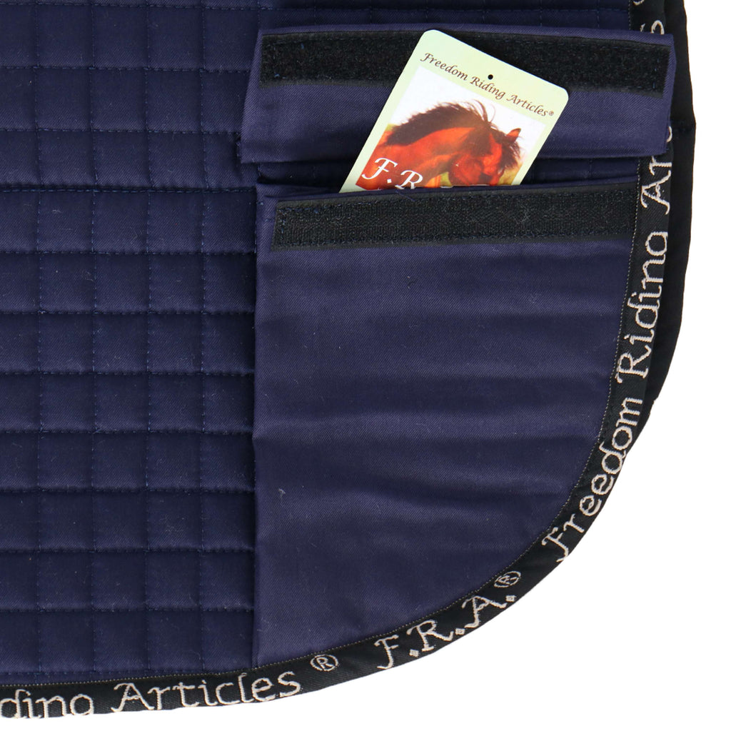 F.R.A. Manta de silla Unica con Bolsas para Silla de Montar Sin Árbol Azul