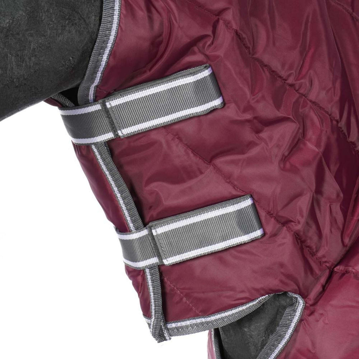 Weatherbeeta Manta de Establo Comfitec Channel Quilt Combo Neck Heavy 210D 400g Granate/Gris/Blanco