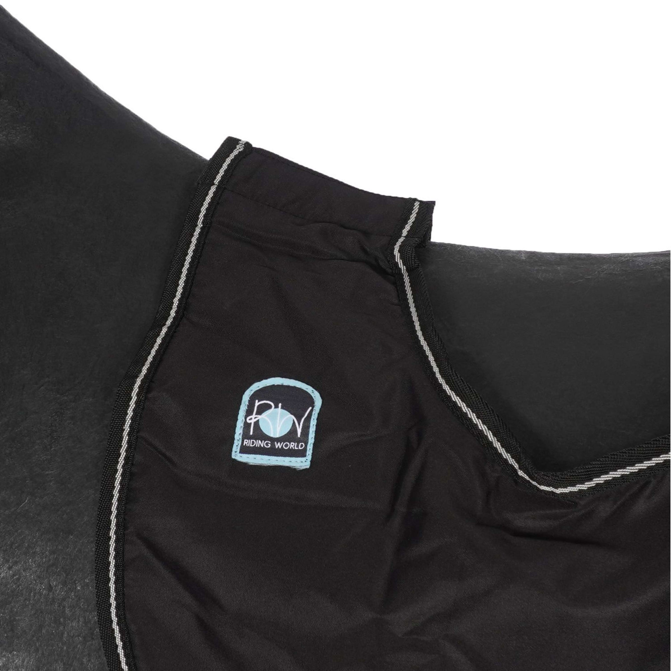 Riding World Manta de ejercicio Impermeable Negro